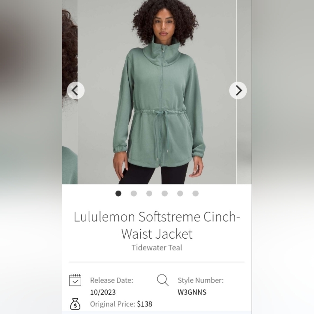 lululemon athletica Softstreme Cinch-Waist Jacket - Green